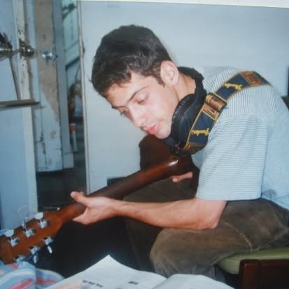Early days with a guitar